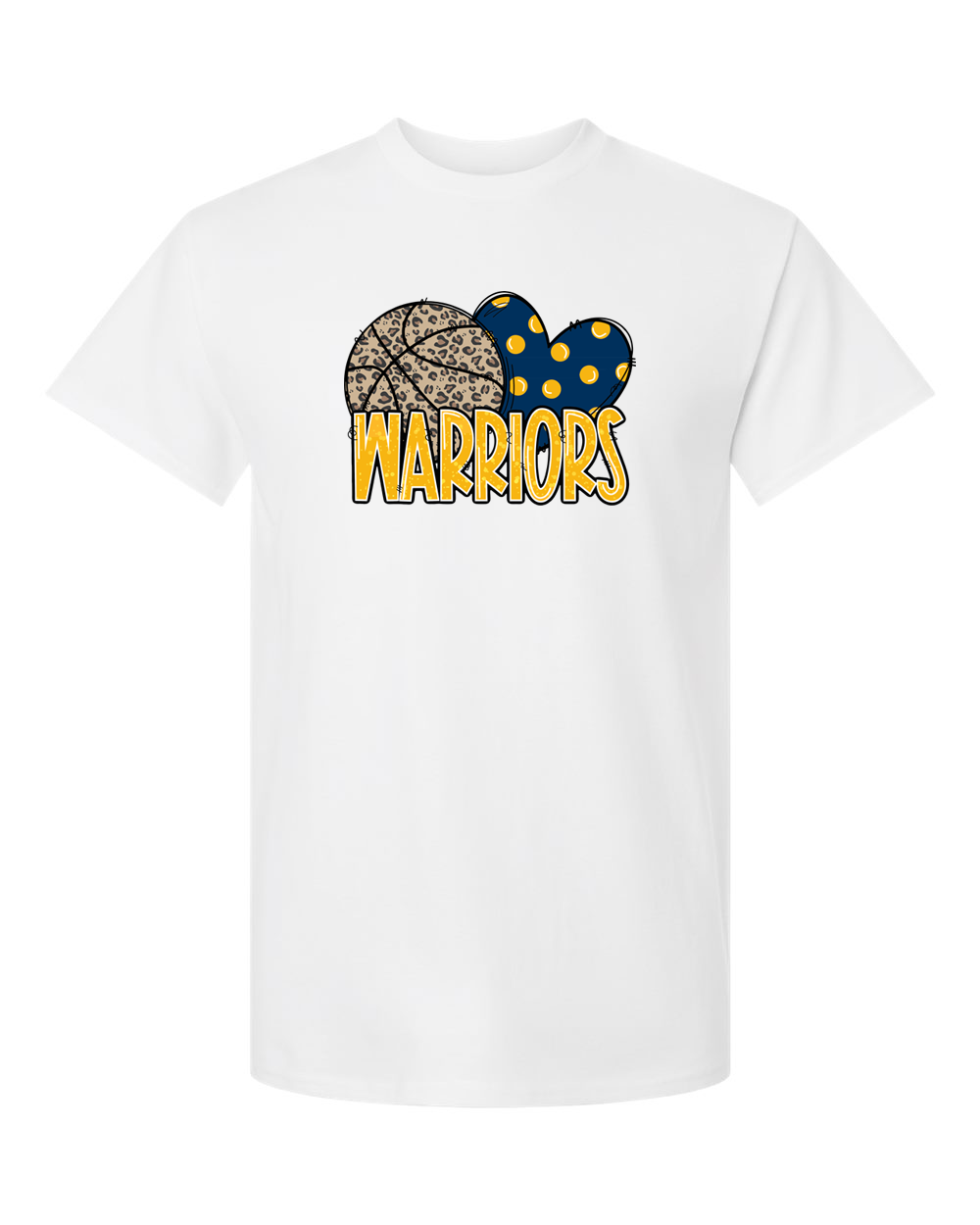 Warriors Basketball Heart Sterling T-Shirt | SHS Spirit Wear