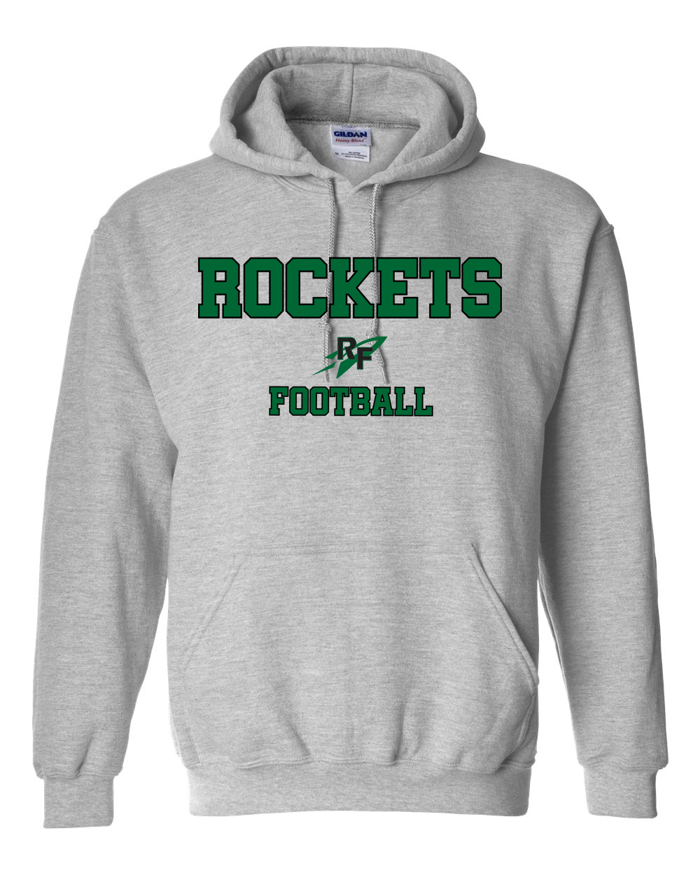 Rock Falls Rockets Logo Football Hoodie | RFHS Spirit Wear