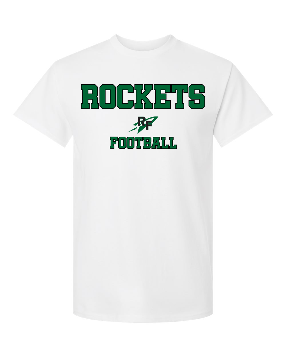 Rock Falls Rockets Logo Football T-Shirt | RFHS Spirit Wear
