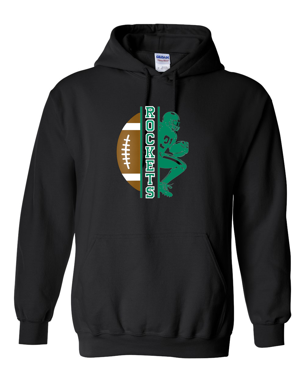 Football Player Rockets Football Hoodie | RFHS Spirit Wear