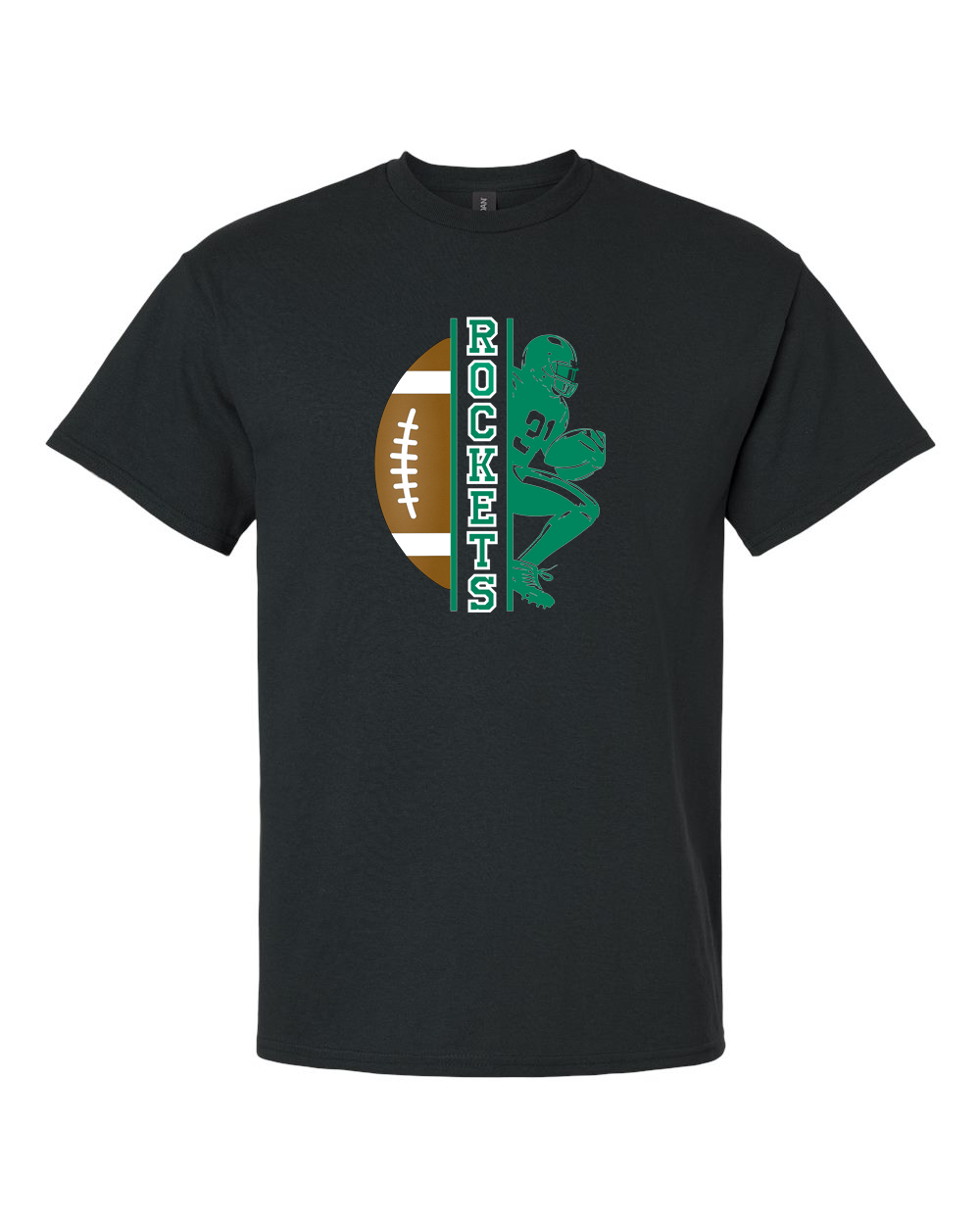 Football Player Rockets T-Shirt | RFHS Spirit Wear