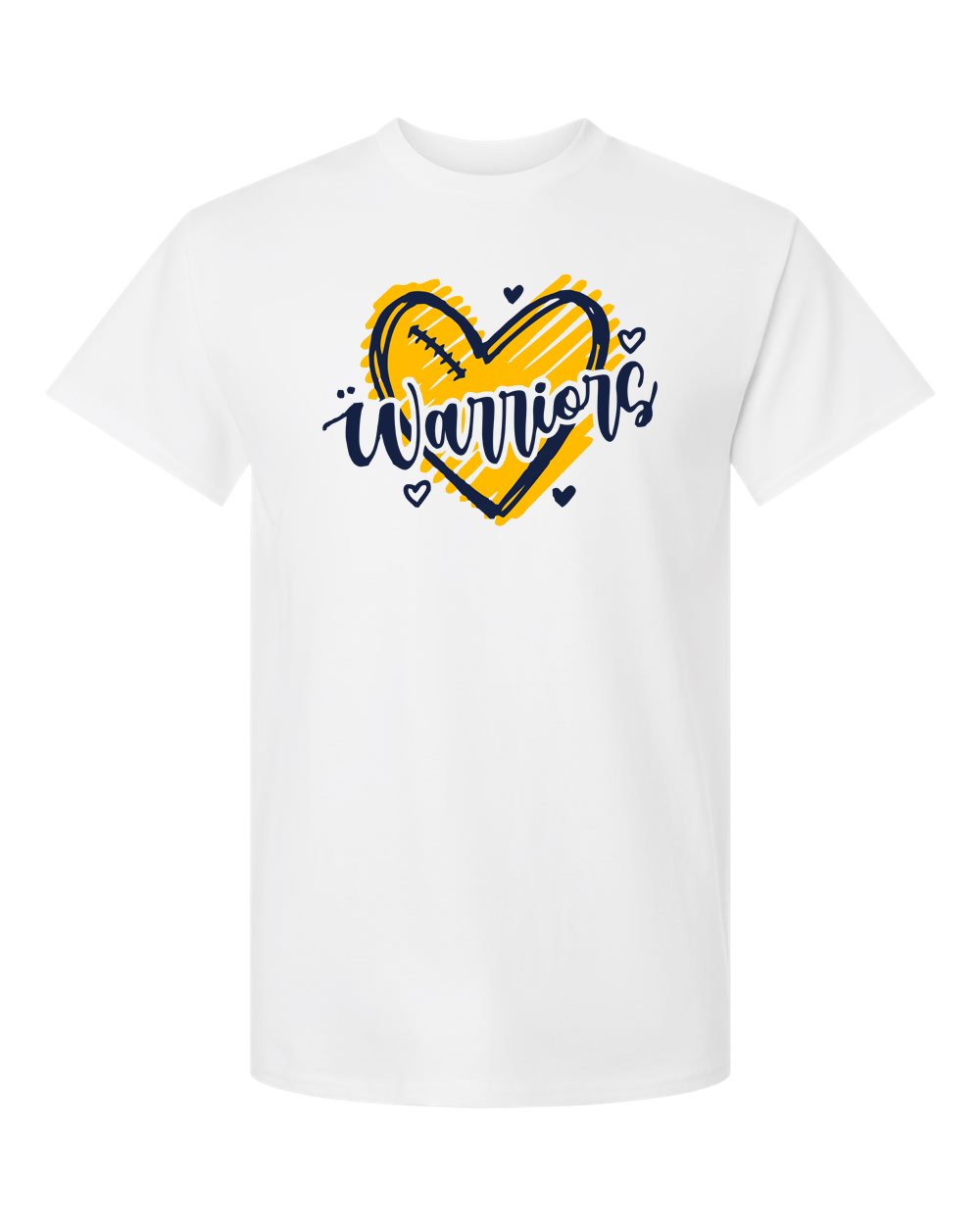 Sterling Warriors Football Hearts T-Shirt | SHS Spirit Wear