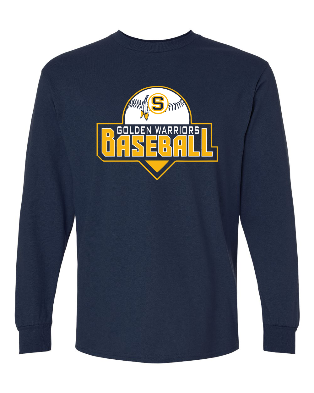 Golden Warriors Baseball Long Sleeve Shirt | SHS Spirit Wear