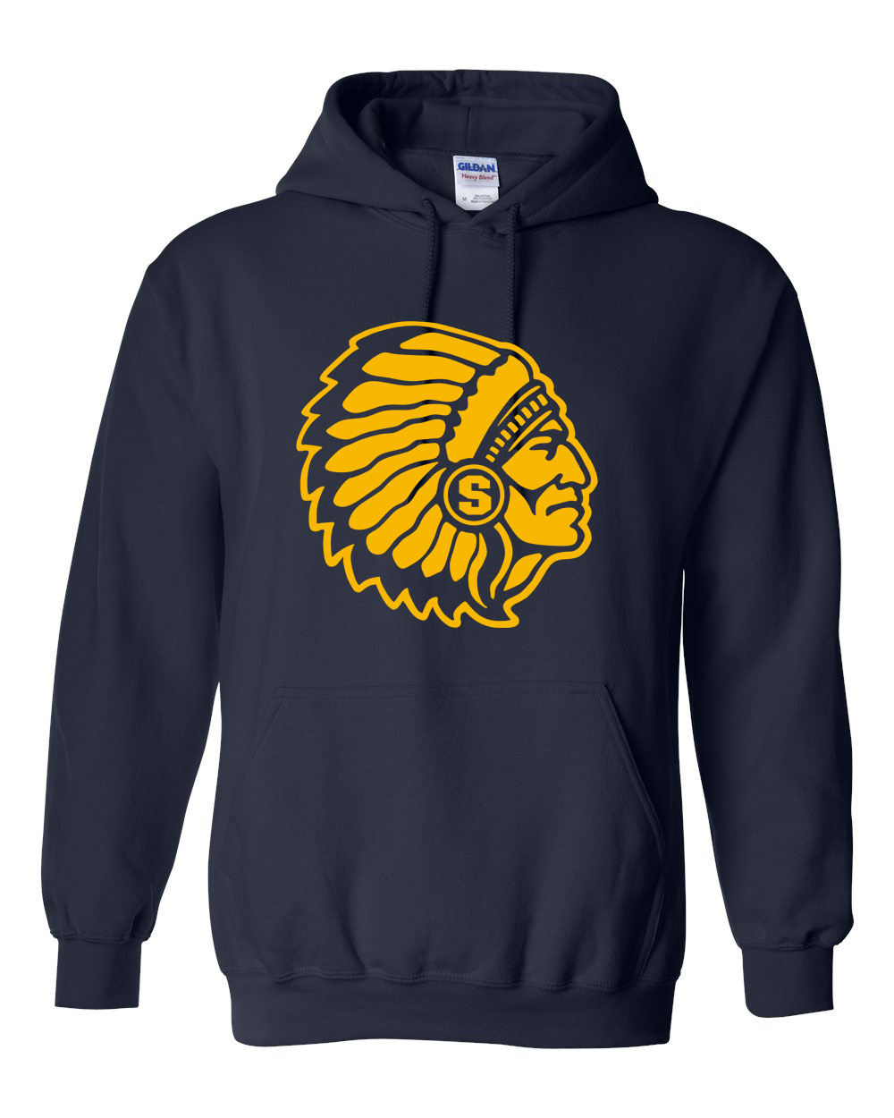 Gold Warrior Head Hoodie | SHS Spirit Wear