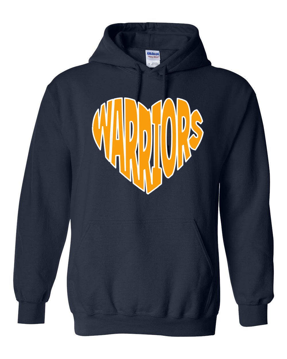 Warriors Heart Shape Sterling Hoodie | SHS Spirit Wear