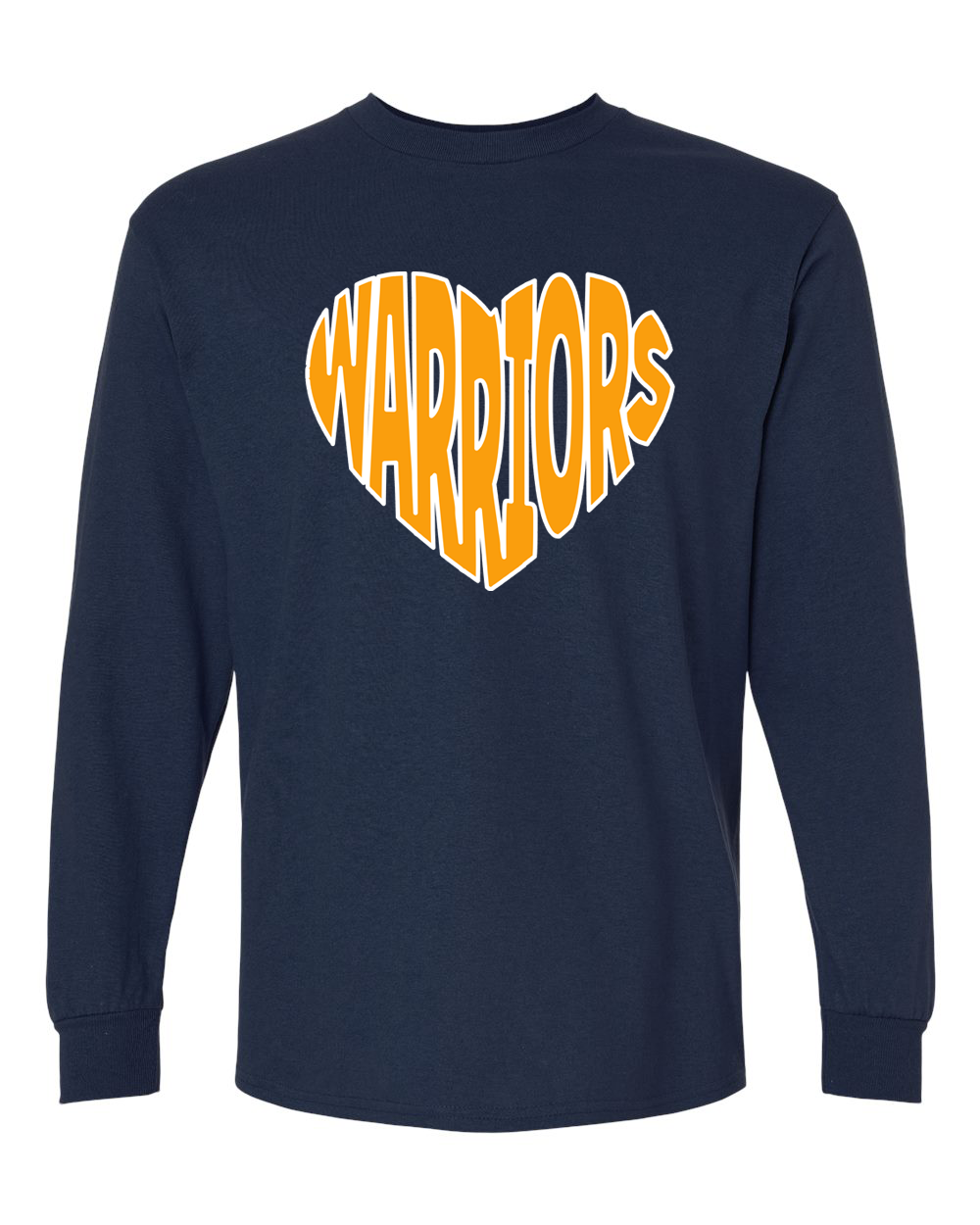 Warriors Heart Shape Sterling Long Sleeve Shirt | SHS Spirit Wear