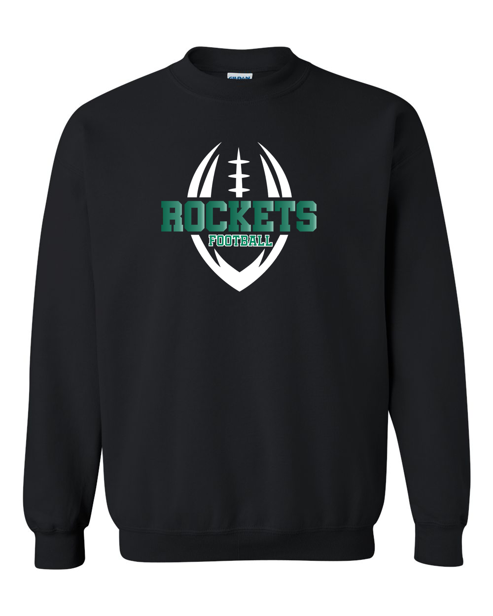 Rock Falls Rockets Football Icon Crewneck Sweatshirt | RFHS Spirit Wear