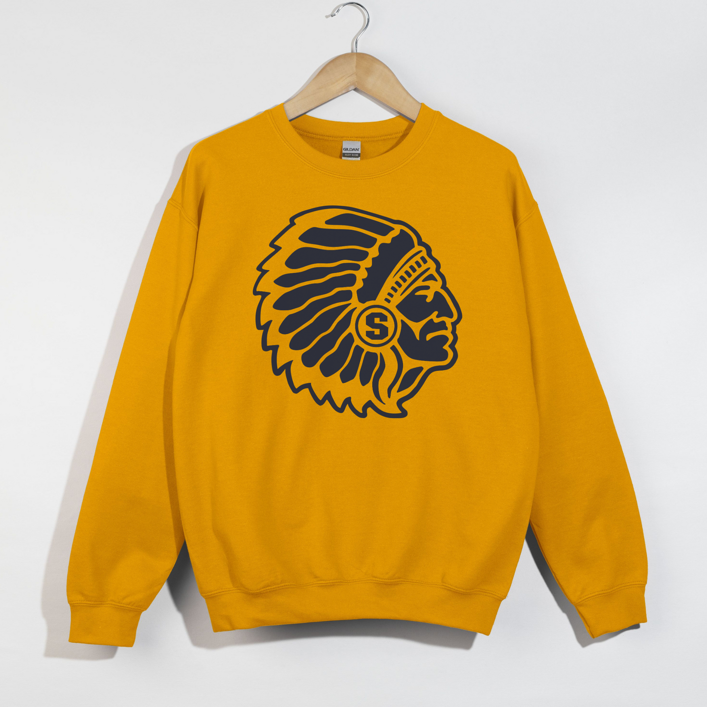 Sterling High School Warrior Head Crewneck Sweatshirt | Sterling Spirit Wear