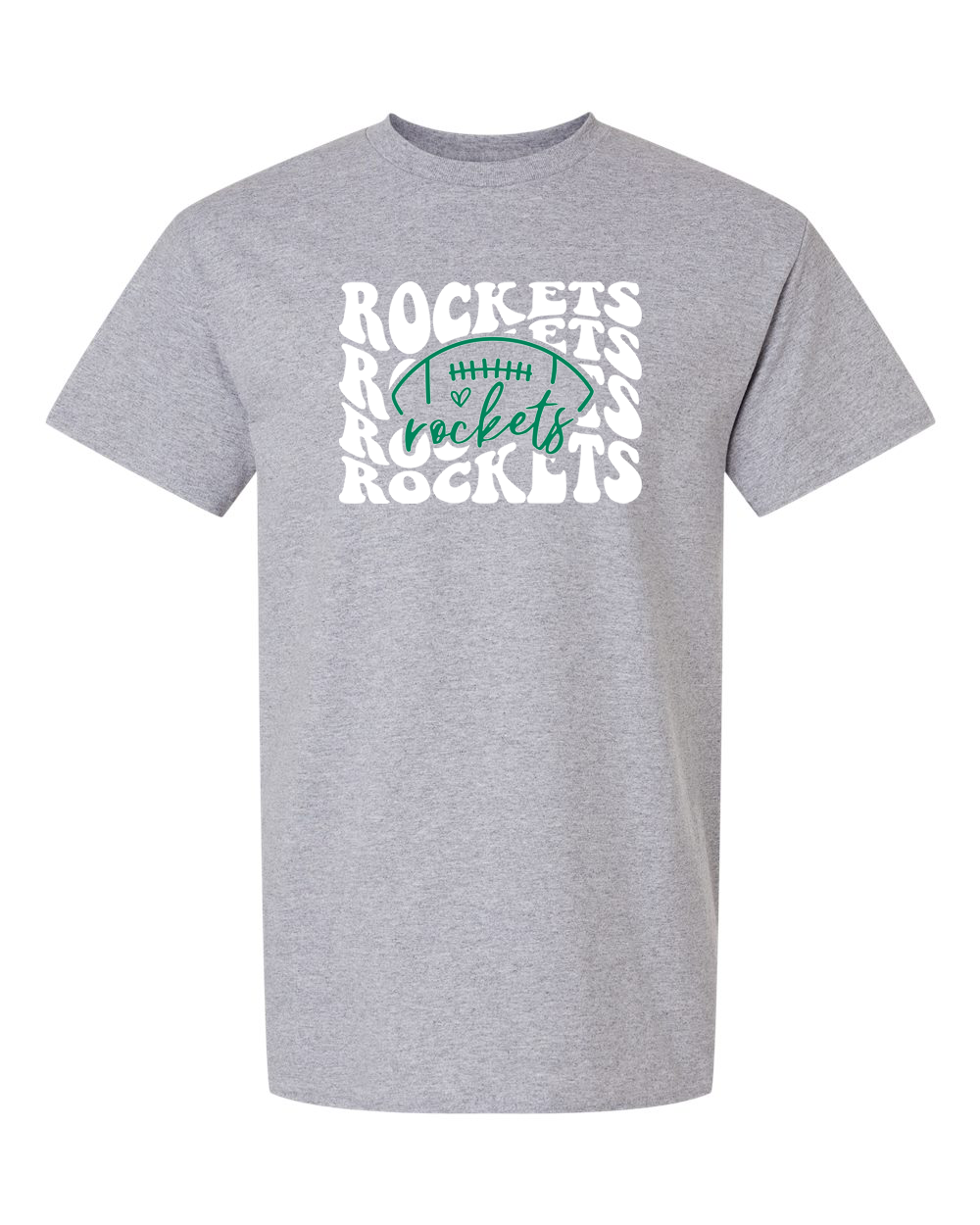 Rock Falls Rockets Football Groovy Repeating T-Shirt | RFHS Spirit Wear