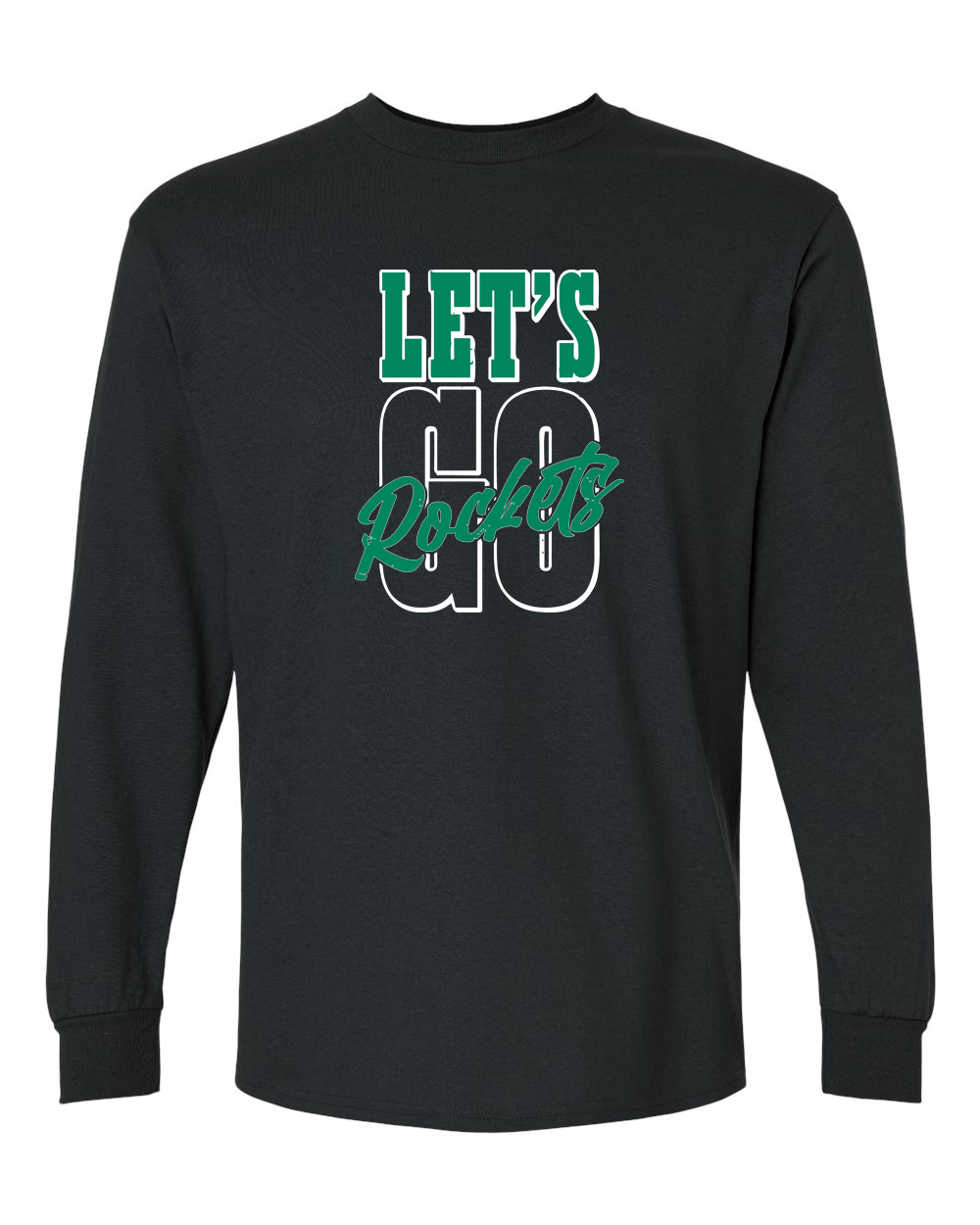 Let's Go Rockets Rock Falls Long Sleeve Shirt | RFHS Spirit Wear