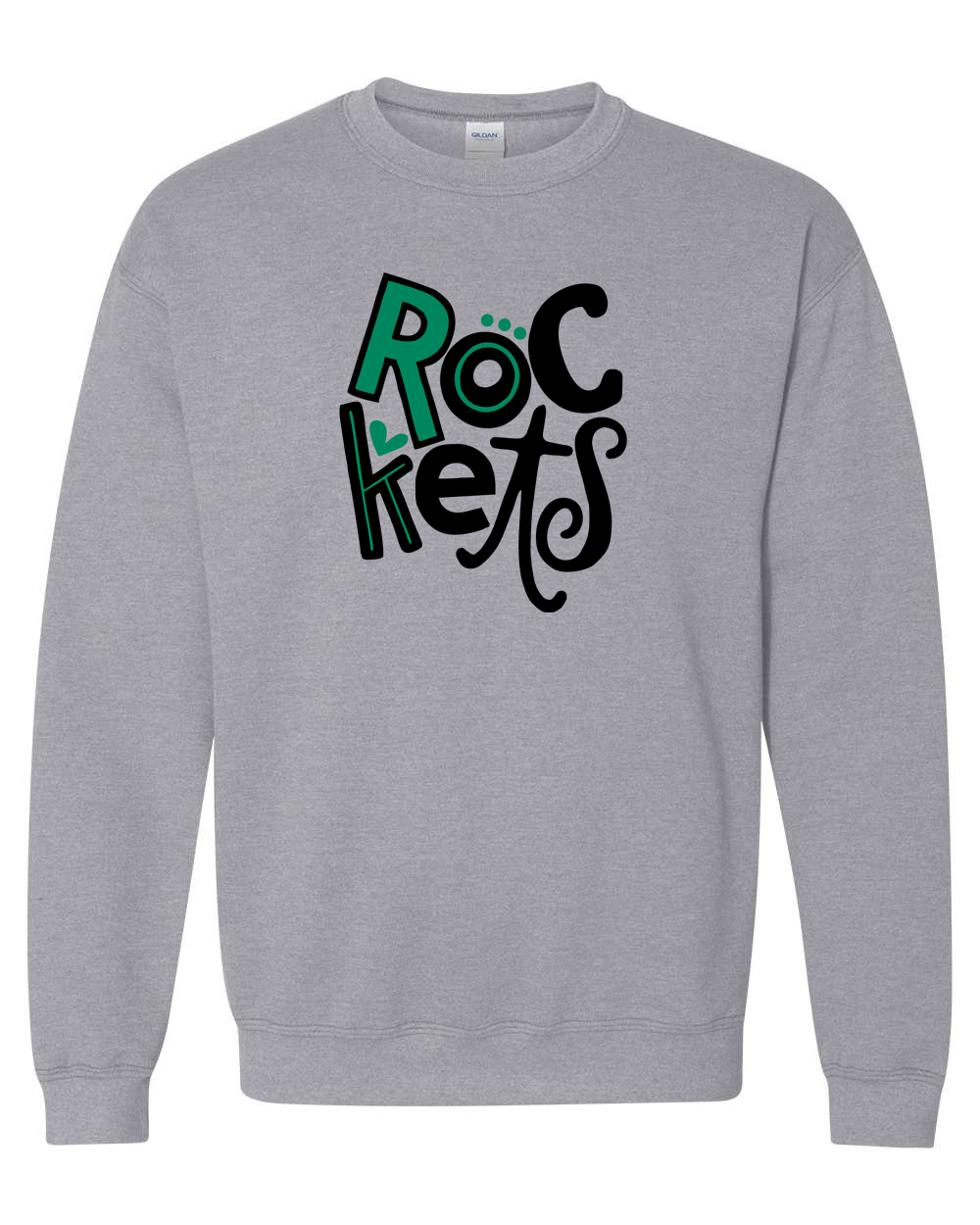 Rockets Rock Falls Crewneck Sweatshirt | RFHS Spirit Wear