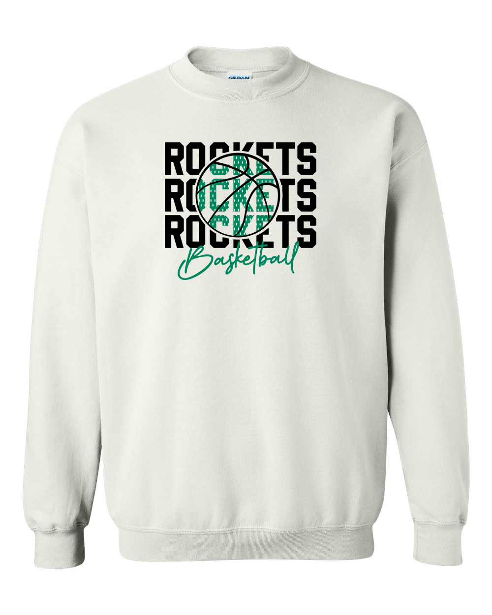 Rock Falls Rockets Basketball Jersey Crewneck Sweatshirt | RFHS Spirit Wear
