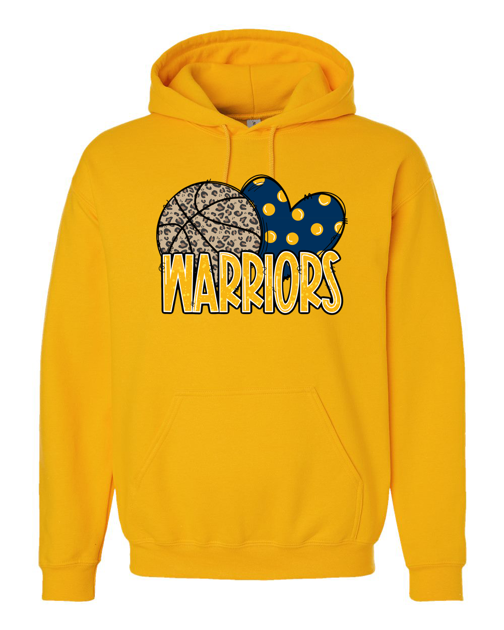 Warriors Basketball Heart Sterling Hoodie | SHS Spirit Wear
