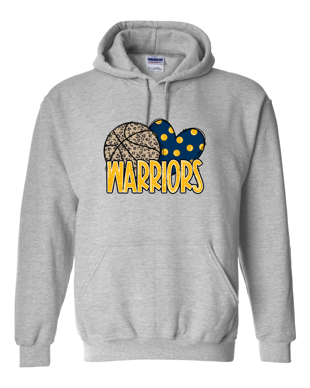 Warriors Basketball Heart Sterling Hoodie | SHS Spirit Wear