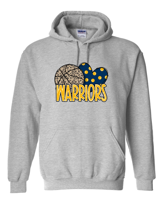 Warriors Basketball Heart Sterling Hoodie | SHS Spirit Wear