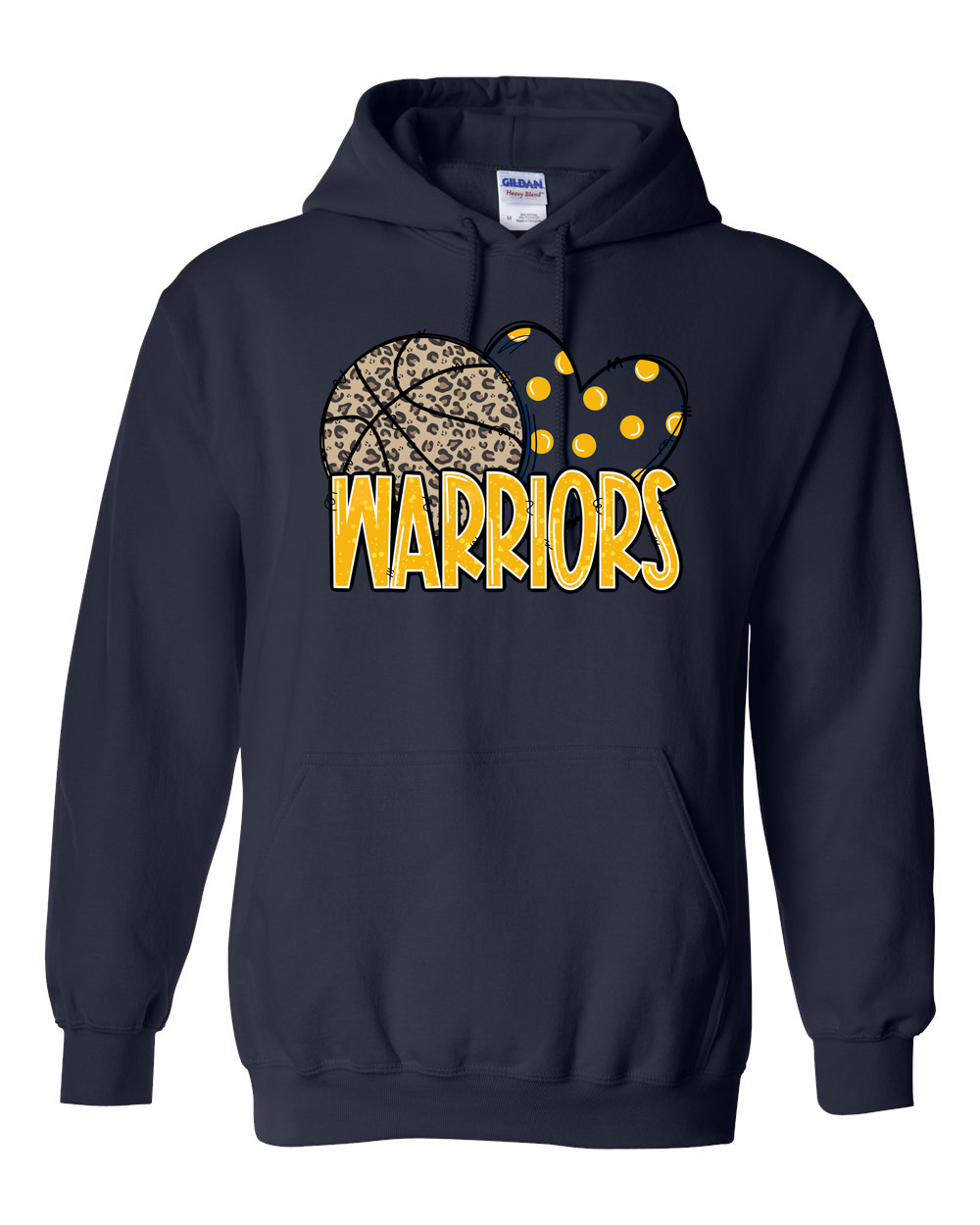 Warriors Basketball Heart Sterling Hoodie | SHS Spirit Wear