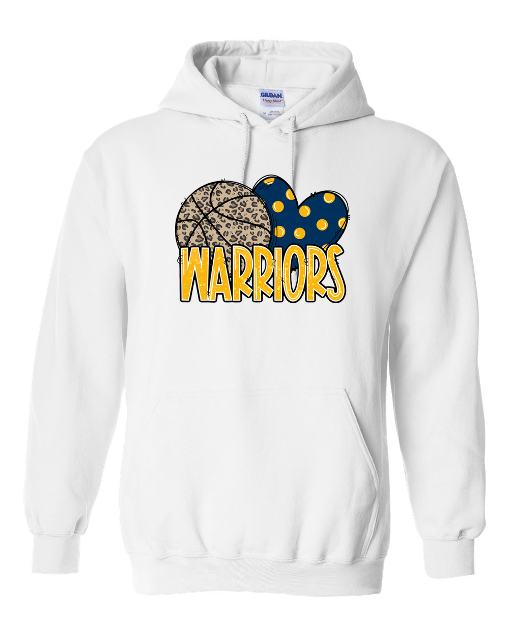 Warriors Basketball Heart Sterling Hoodie | SHS Spirit Wear