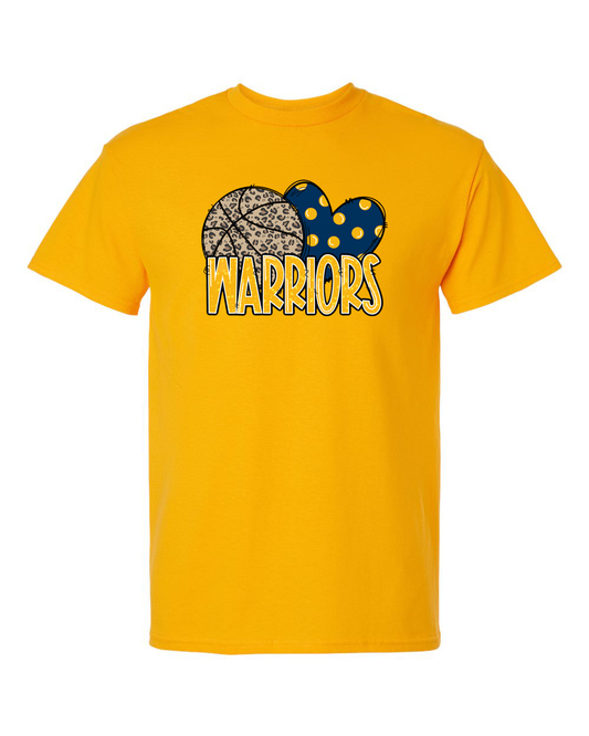 Warriors Basketball Heart Sterling T-Shirt | SHS Spirit Wear
