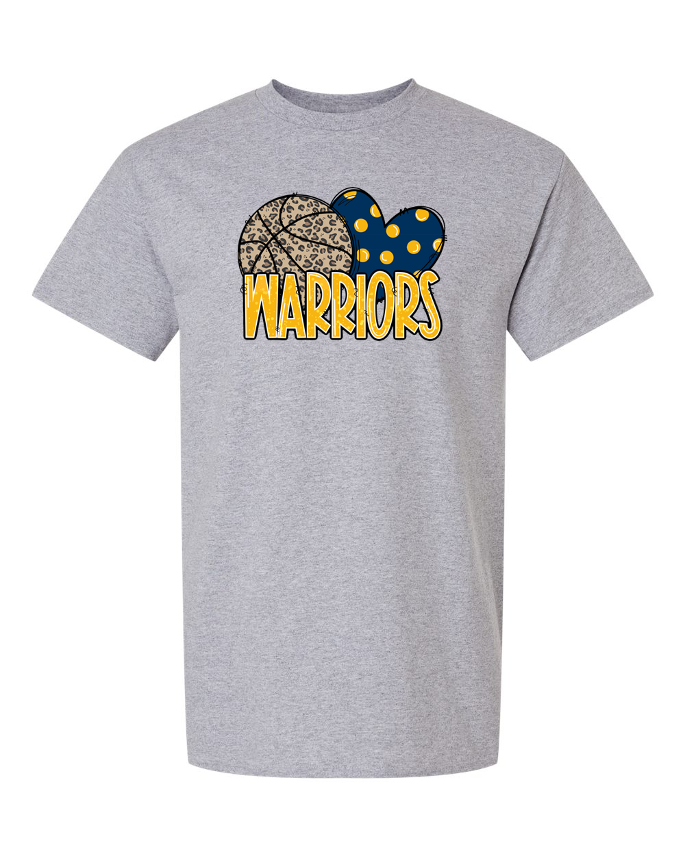 Warriors Basketball Heart Sterling T-Shirt | SHS Spirit Wear