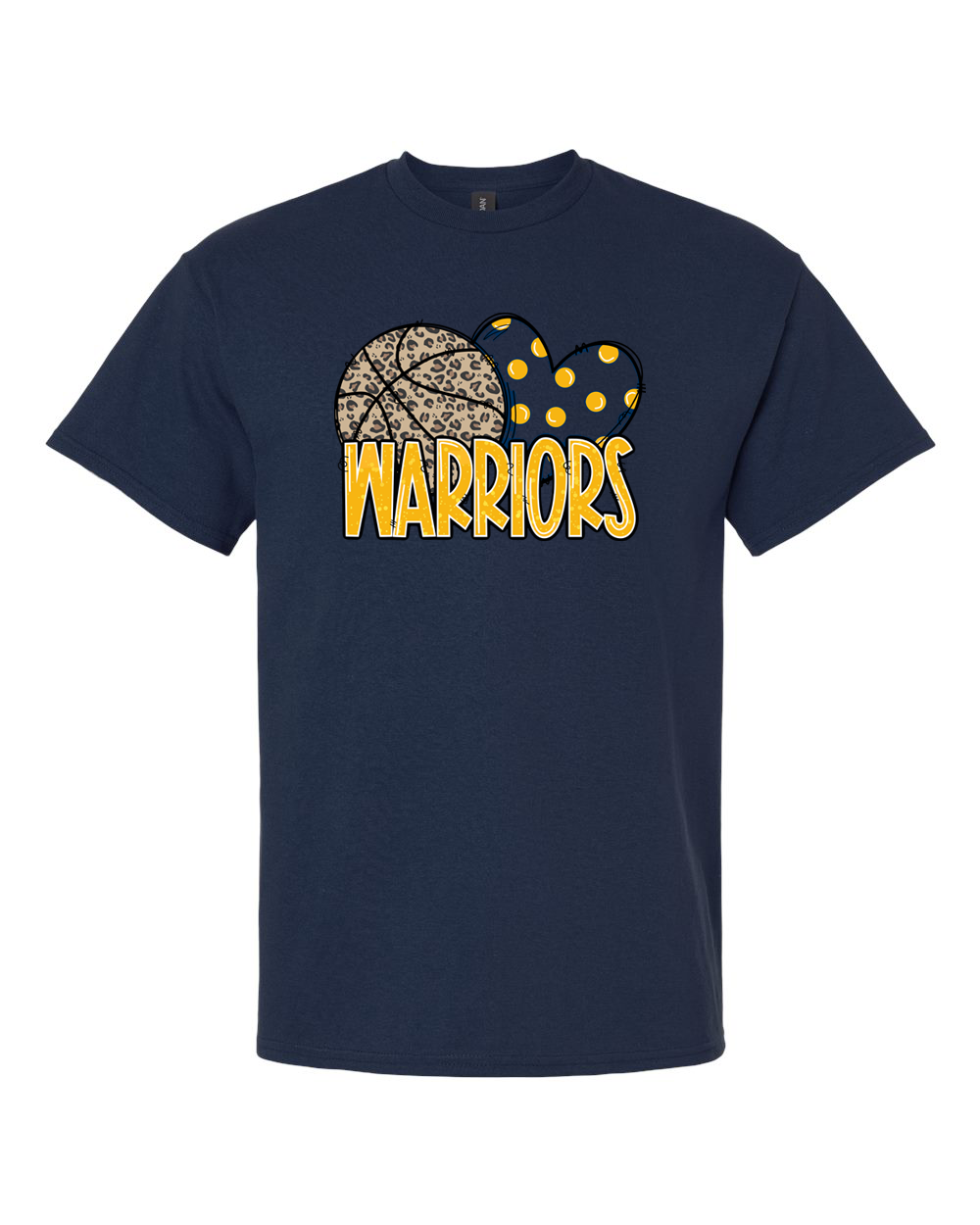 Warriors Basketball Heart Sterling T-Shirt | SHS Spirit Wear