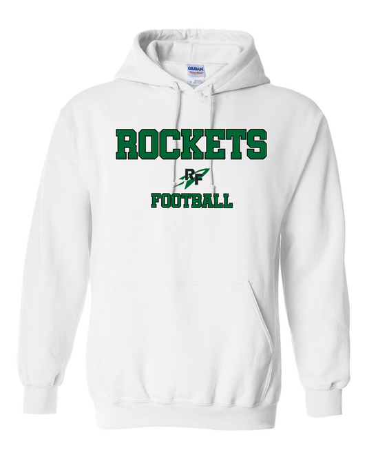Rock Falls Rockets Logo Football Hoodie | RFHS Spirit Wear