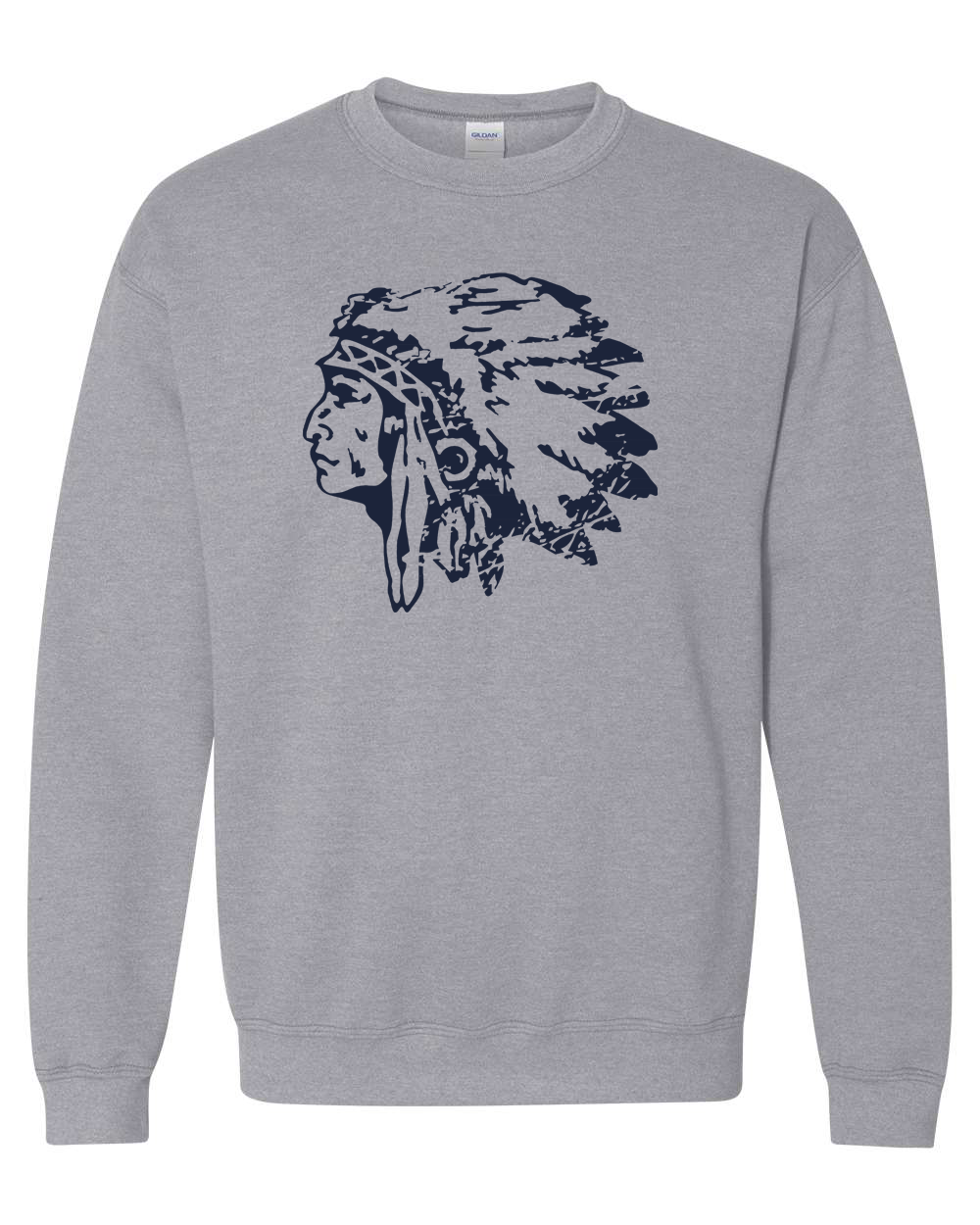 Distressed Warriorhead Crewneck Sweatshirt | SHS Spirit Wear