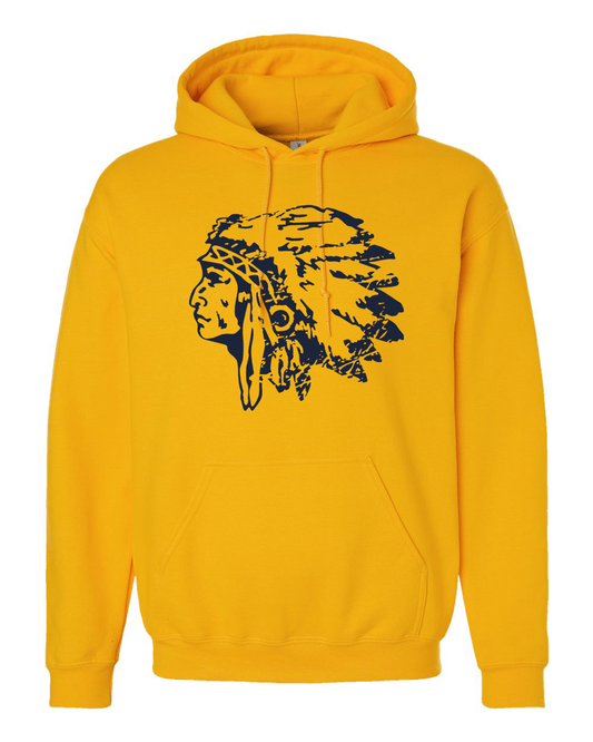 Distressed Warriorhead Hoodie | SHS Spirit Wear