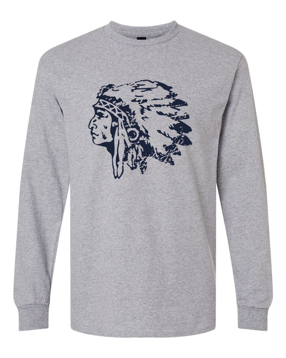 Distressed Warriorhead Long Sleeve Shirt | SHS Spirit Wear