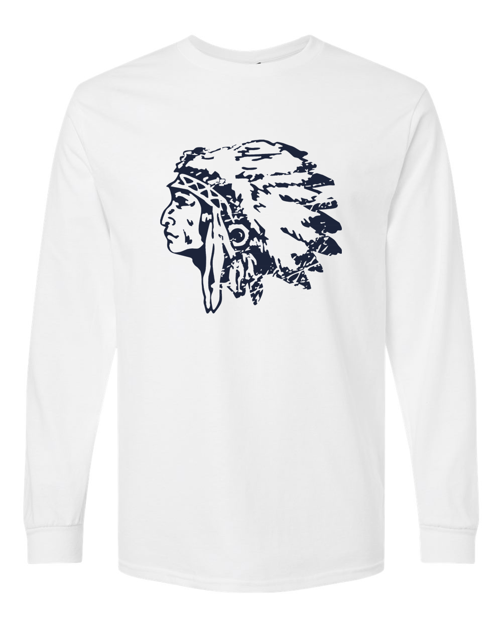 Distressed Warriorhead Long Sleeve Shirt | SHS Spirit Wear