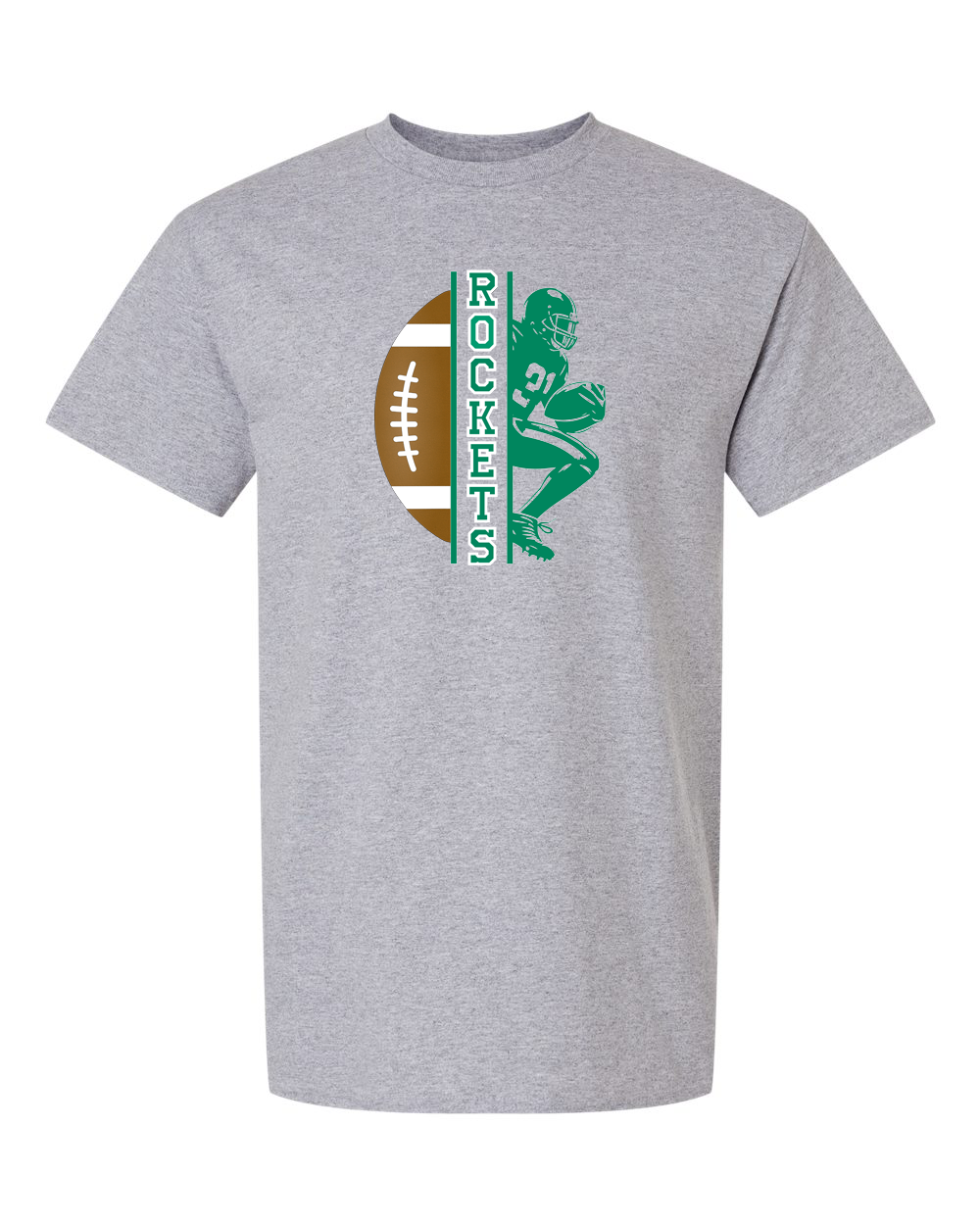 Football Player Rockets T-Shirt | RFHS Spirit Wear