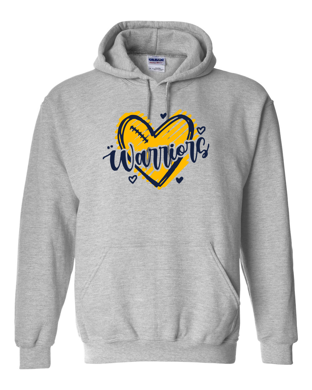 Sterling Warriors Football Hearts Hoodie | SHS Spirit Wear