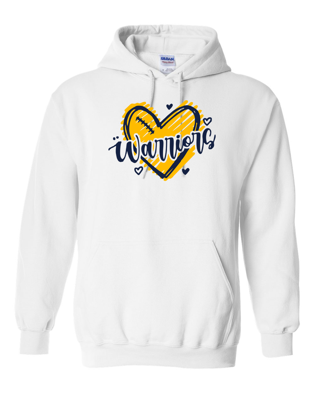 Sterling Warriors Football Hearts Hoodie | SHS Spirit Wear