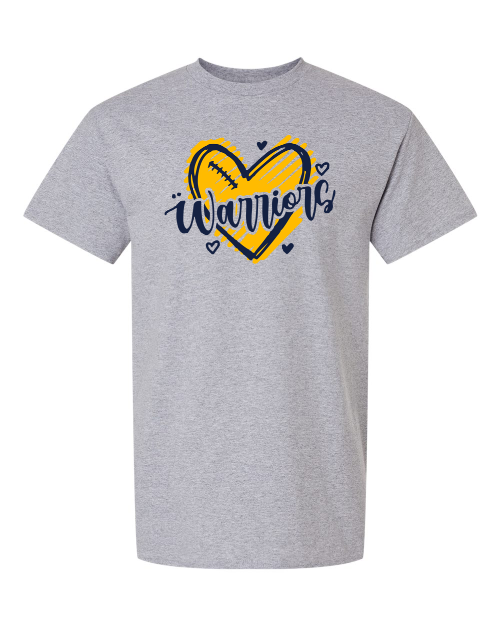 Sterling Warriors Football Hearts T-Shirt | SHS Spirit Wear