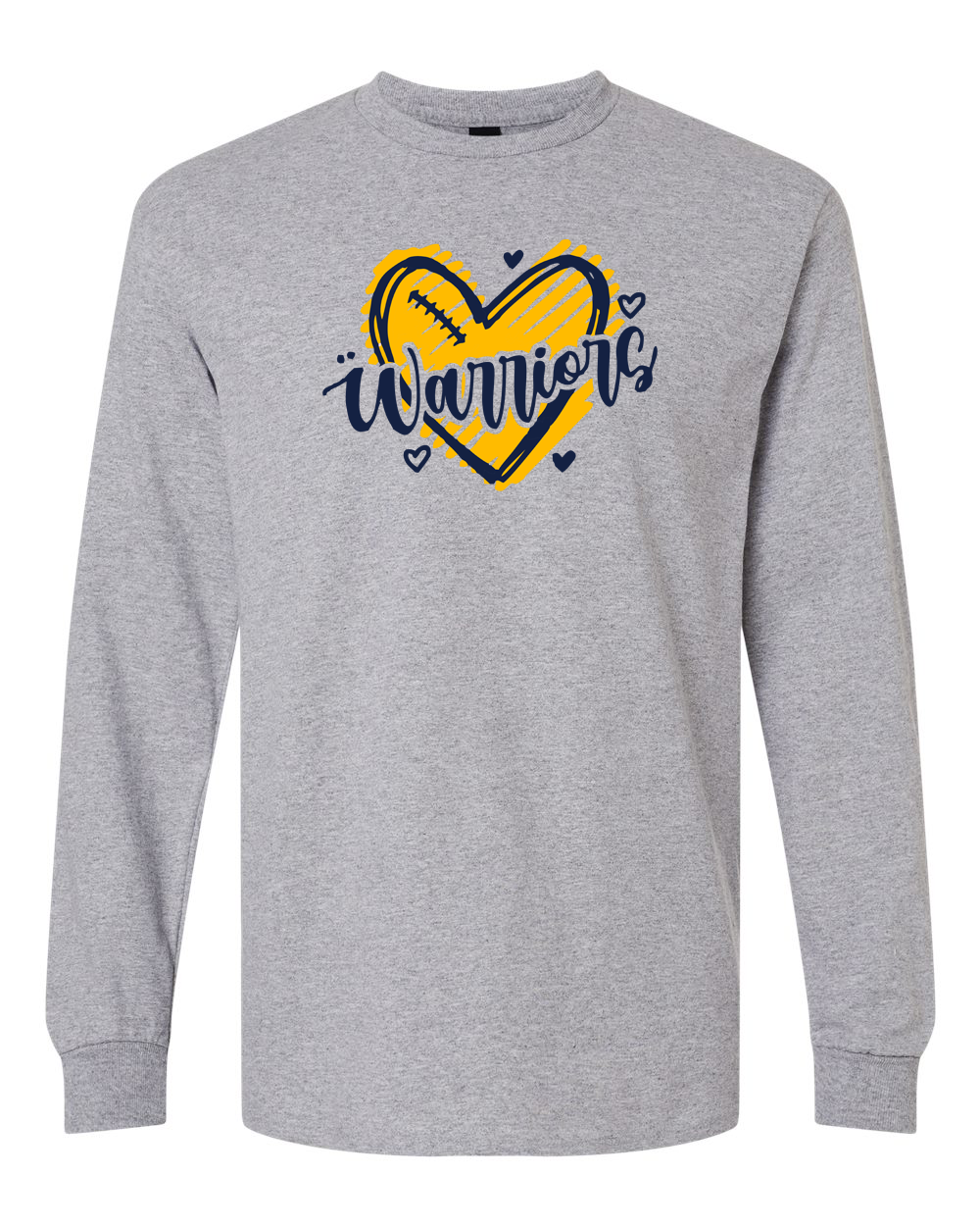 Sterling Warriors Football Hearts Long Sleeve Shirt | SHS Spirit Wear