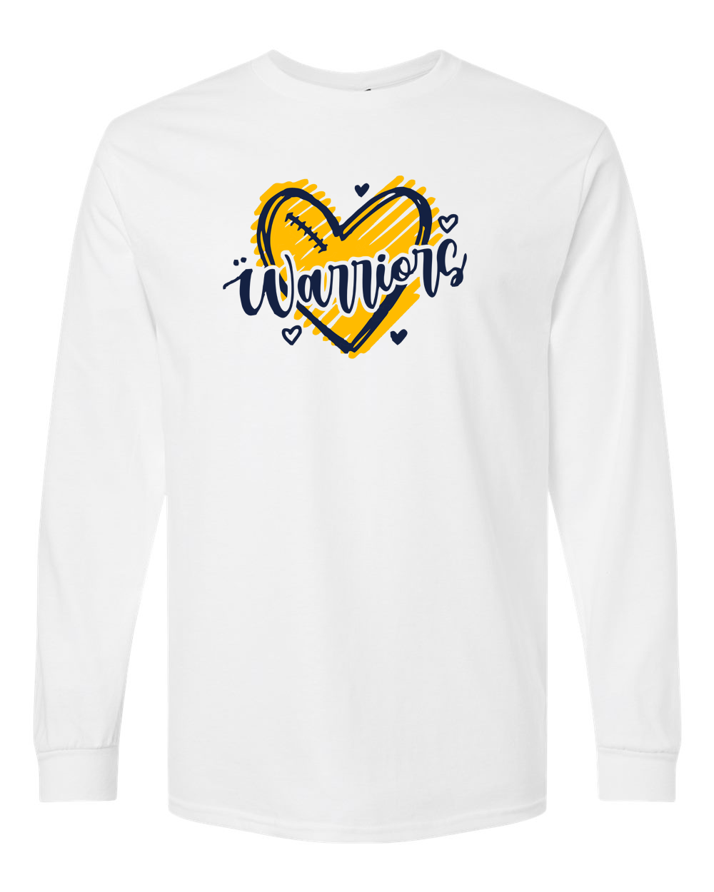 Sterling Warriors Football Hearts Long Sleeve Shirt | SHS Spirit Wear