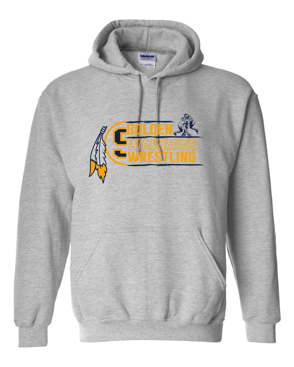 Golden Warrior Wrestling Hoodie | SHS Spirit Wear