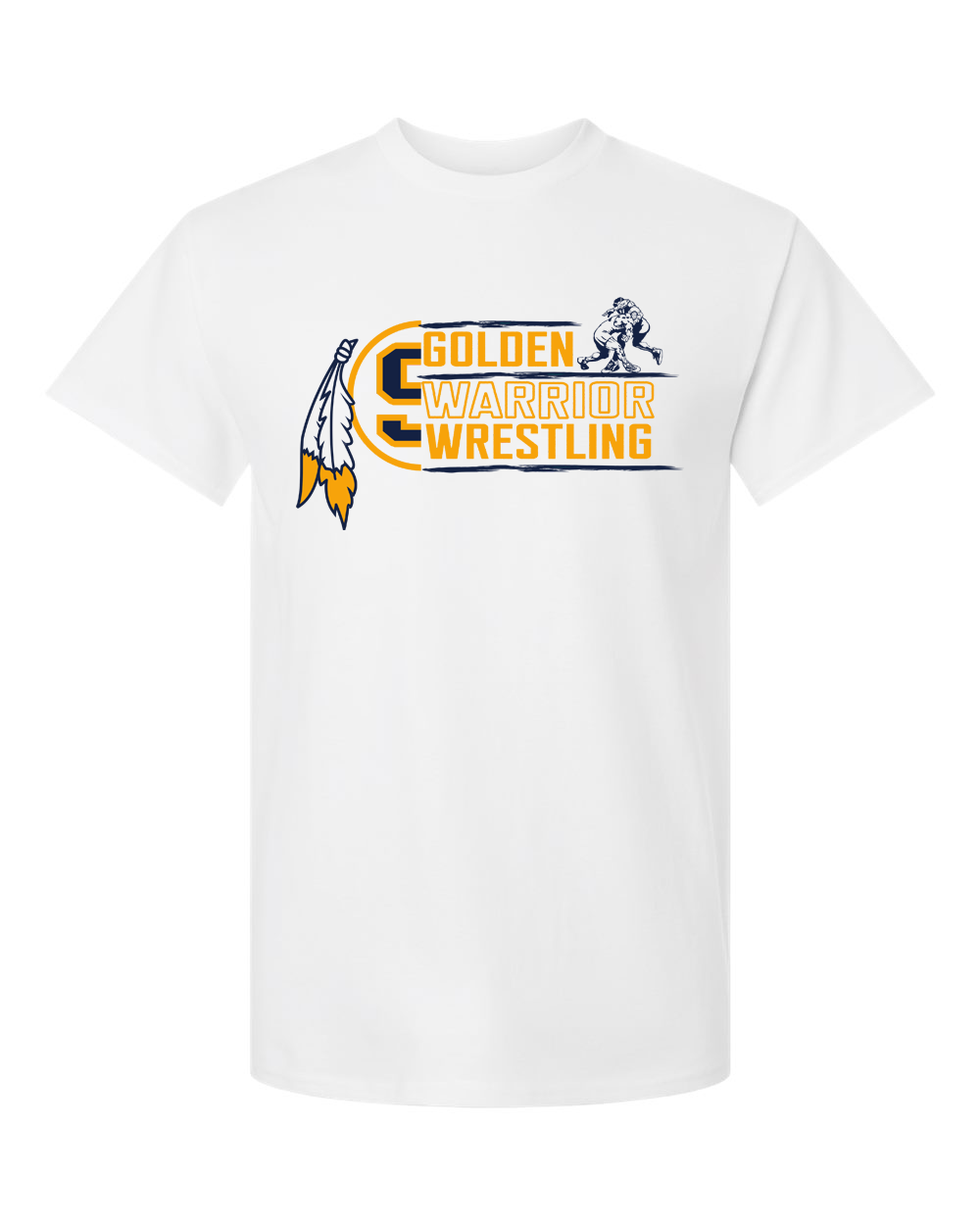 Golden Warrior Wrestling T-Shirt | SHS Spirit Wear