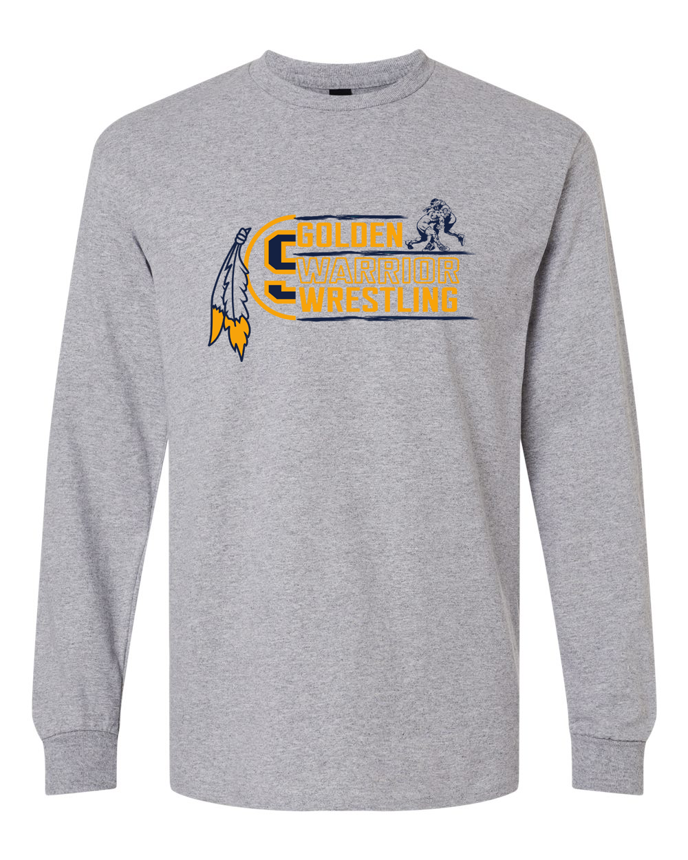 Golden Warrior Wrestling Long Sleeve Shirt | SHS Spirit Wear