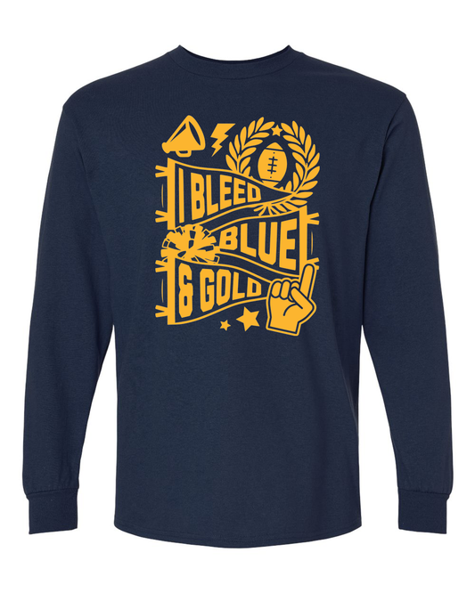 Bleed Blue and Gold Long Sleeve Shirt | SHS Spirit Wear