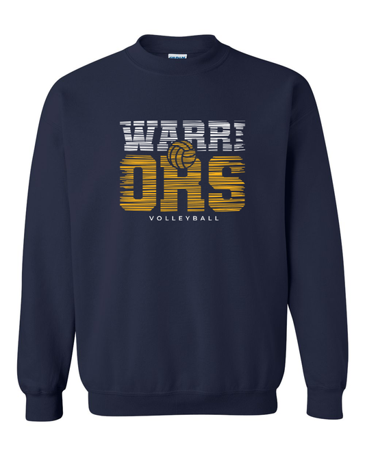Split Warriors Volleyball Crewneck Sweatshirt | SHS Spirit Wear
