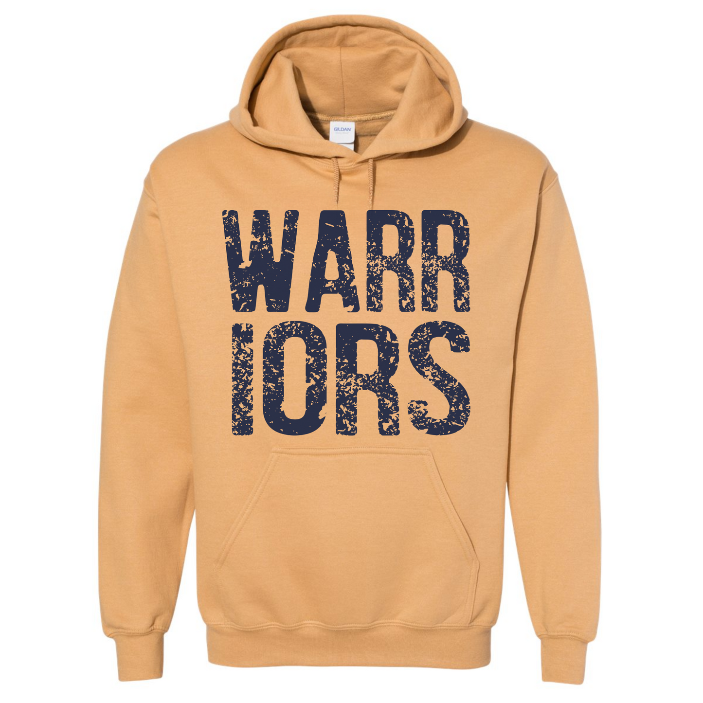 Warriors Hoodie – Distressed Lettering Design | Sterling Spirit Wear