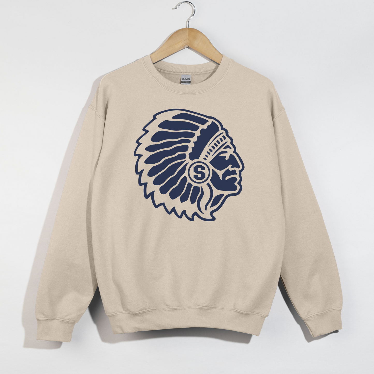 Sterling High School Warrior Head Crewneck Sweatshirt |  Sterling Spirit Wear