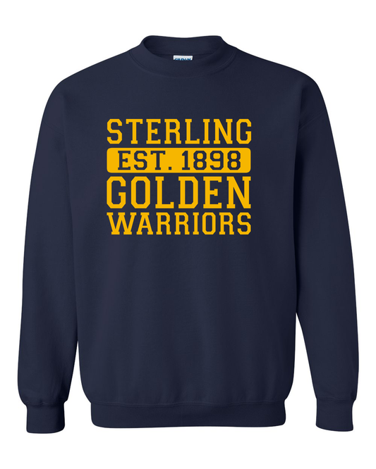 Vintage Golden Warriors Crewneck Sweatshirt | SHS Spirit Wear