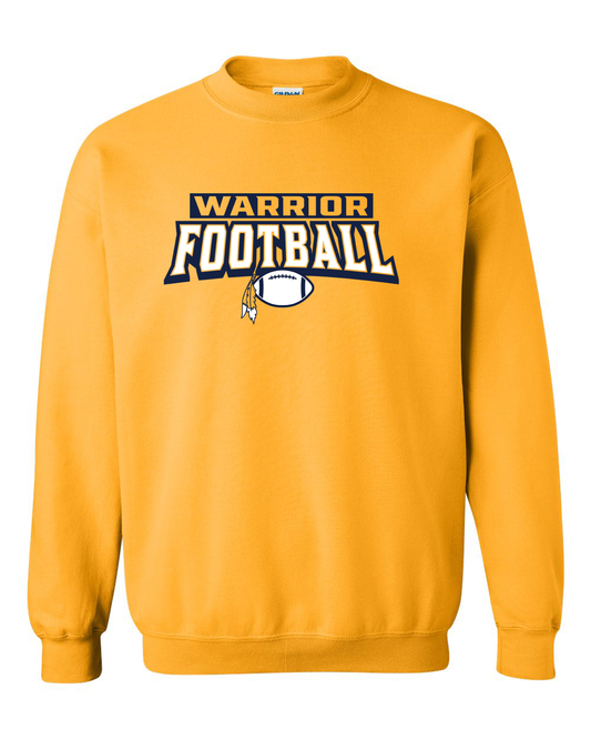Warrior Football Feather Crewneck Sweatshirt | SHS Spirit Wear