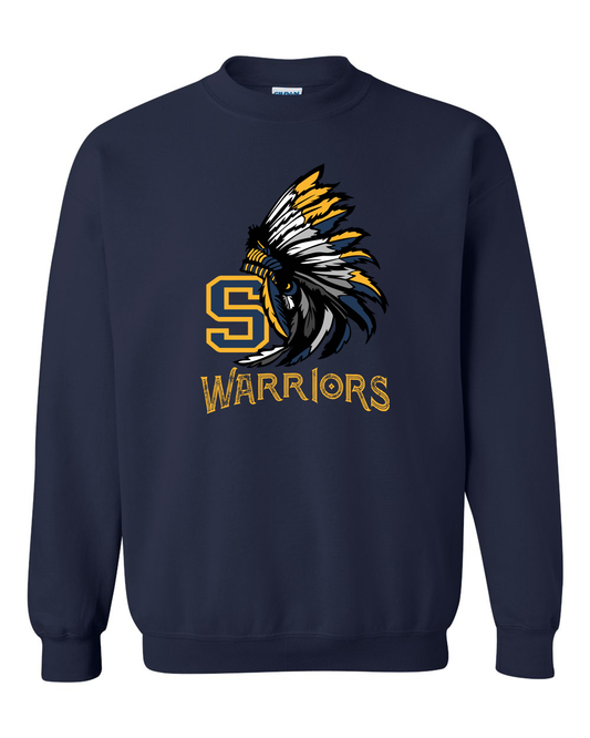 Sterling Warriors Headdress Crewneck Sweatshirt | SHS Spirit Wear