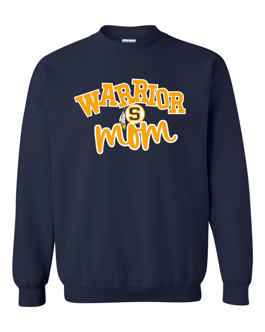 Warrior Mom S Logo Sterling Crewneck Sweatshirt | SHS Spirit Wear