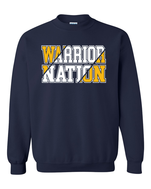 Warrior Nation Colorblock Sterling Crewneck Sweatshirt | SHS Spirit Wear