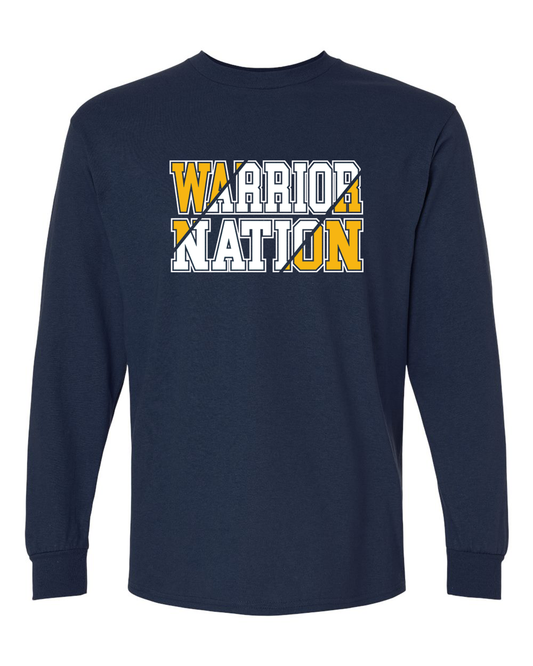 Warrior Nation Colorblock Sterling Long Sleeve Shirt | SHS Spirit Wear