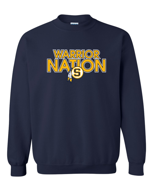 Warrior Nation SFeather Crewneck Sweatshirt | SHS Spirit Wear