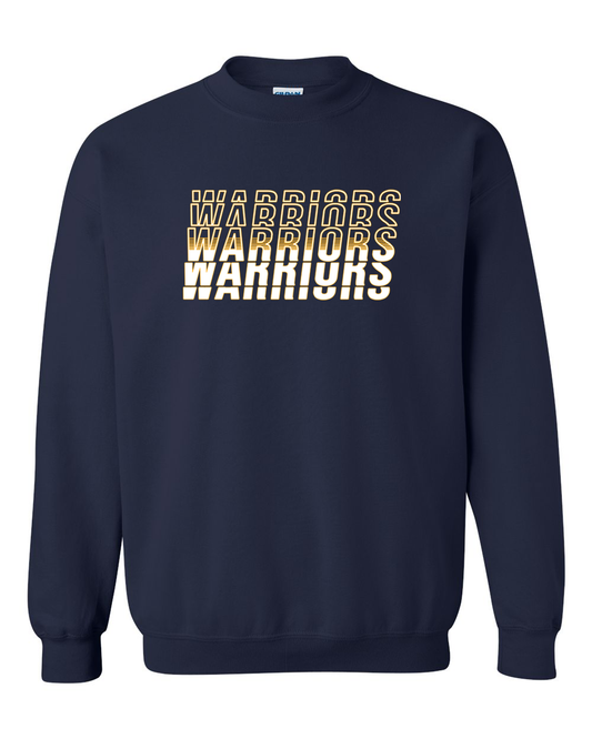 Warriors Half Repeat Crewneck Sweatshirt | SHS Spirit Wear
